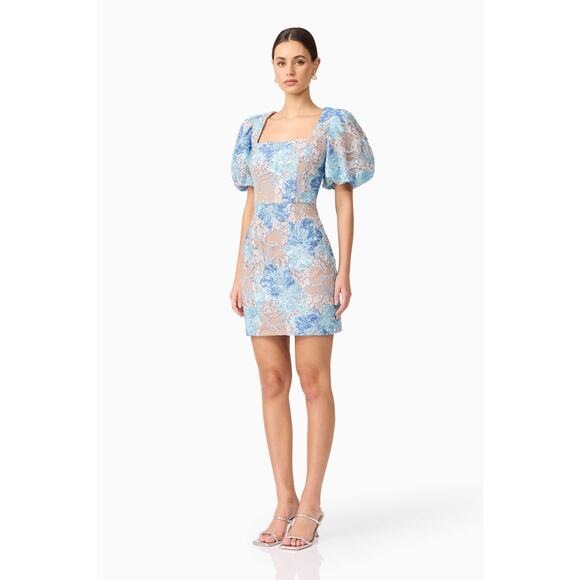 Elliatt Leoni Sequined Puff Sleeve Mini Dress - Picture 3 of 10